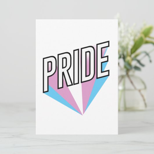 Trans Pride Burst Feestdagenkaart (Staand voorkant)