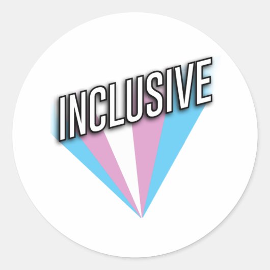 Trans Pride Burst - Inclusief Ronde Sticker (Voorkant)