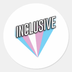 Trans Pride Burst - Inclusief Ronde Sticker
