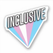 Trans Pride Burst - Inclusive Sticker (Voorkant)