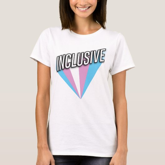 Trans Pride Burst - Inclusive T-shirt (Voorkant)