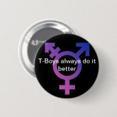 Trans Pride Button (Voorkant /achterkant)