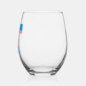 Trans Pride Capital naar Stemless Wine Glass Wijnglas Zonder Voet (Links)