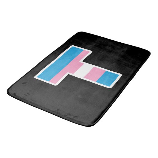 Trans Pride Capital T Bath Mat (Gekanteld)