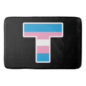 Trans Pride Capital T Bath Mat (Voorkant)