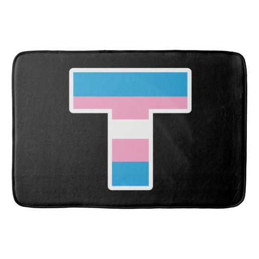 Trans Pride Capital T Bath Mat (Voorkant)