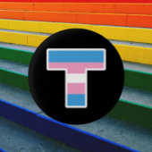 Trans Pride Capital T-Button Ronde Button 3,2 Cm
