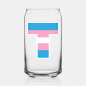 Trans Pride Capital T Can Glass Blikvorm Glas (Voorkant)
