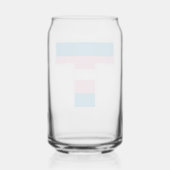 Trans Pride Capital T Can Glass Blikvorm Glas (Achterkant)