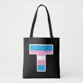 Trans Pride Capital T-Canvas tas (Voorkant)