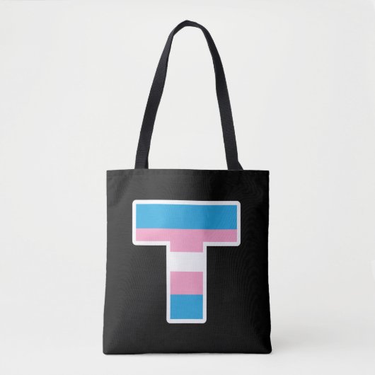 Trans Pride Capital T-Canvas tas (Voorkant)