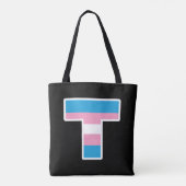 Trans Pride Capital T-Canvas tas (Achterkant)
