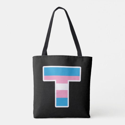 Trans Pride Capital T-Canvas tas (Achterkant)