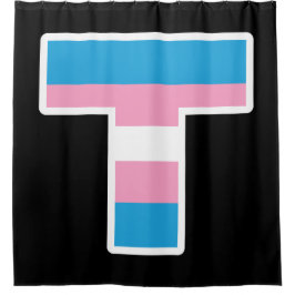 Trans Pride Capital T Douchegordijn