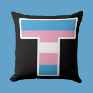 Trans Pride Capital T Kussensloop Kussen