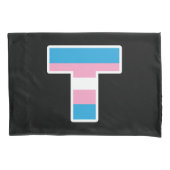 Trans Pride Capital T Kussensloop Set (Voorkant-Links)