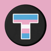 Trans Pride Capital T Magnet