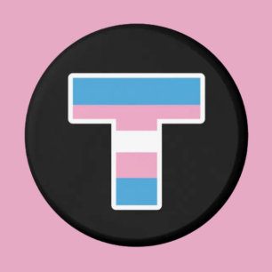 Trans Pride Capital T Magnet