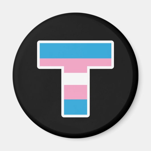 Trans Pride Capital T Magnet (Voorkant)