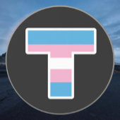 Trans Pride Capital T Sandstone Onderzetter