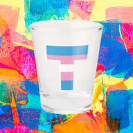 Trans Pride Capital T Shot Glass Glas