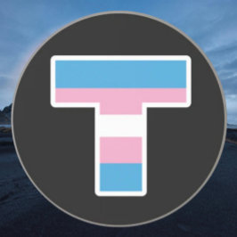 Trans Pride Capital T Zandsteen Onderzetter