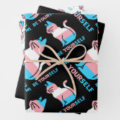 Trans Pride Cat - Wees jezelf Inpakpapier Vel (In situ)