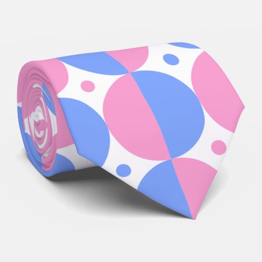 Trans Pride Circles Stropdas: vet en trots Stropdas (Opgerold)