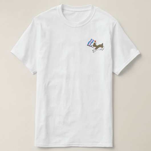 Trans Pride Corgi T-shirt (Design voorkant)