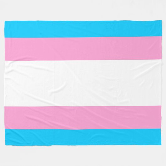 Trans Pride Cozy Fleece Deken (Voorkant (Horizontaal))