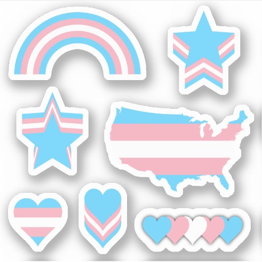 Trans Pride Design I Sticker (Voorkant)