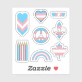 Trans Pride Design II Sticker (Vel)