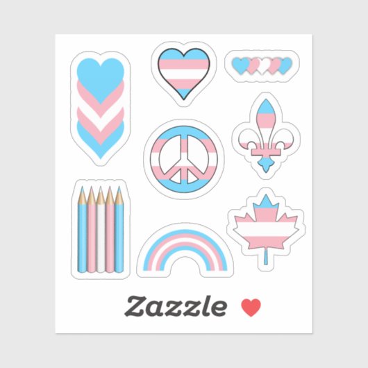 Trans Pride Design II Sticker (Vel)