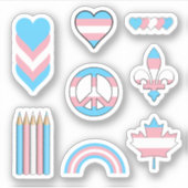 Trans Pride Design II Sticker (Voorkant)