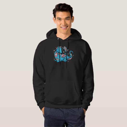 Trans Pride Dragon Hoodie (Voorkant volledig)