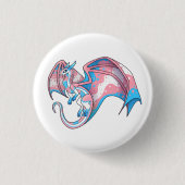Trans Pride Dragon Ronde Button 3,2 Cm (Voorkant)