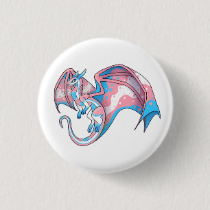 Trans Pride Dragon Ronde Button 3,2 Cm