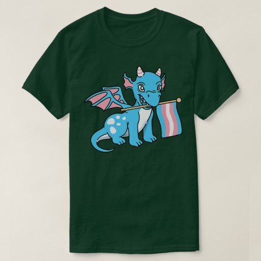 Trans Pride Dragon Transgender Pride T-shirt (Design voorkant)