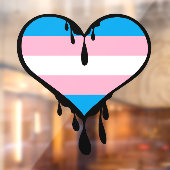 Trans Pride Druppelend Hart Raamsticker (Vel 2)
