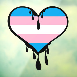 Trans Pride Druppelend Hart Raamsticker