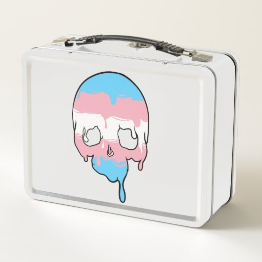 Trans Pride druppelende schedel (Achterkant)