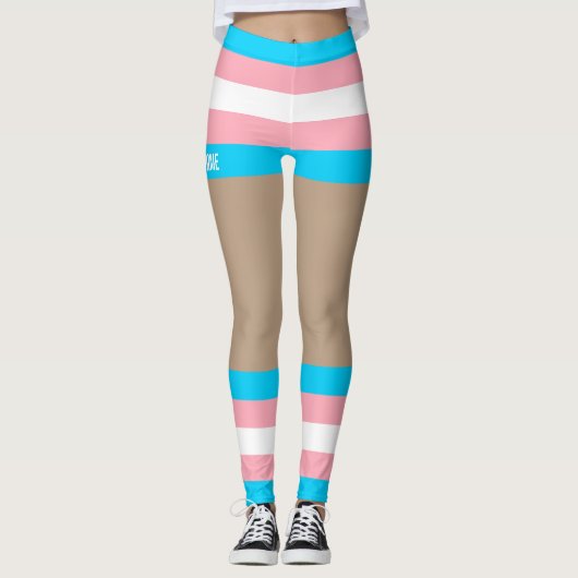 Trans Pride Faux Shorts & Benen Leggings (Voorkant)