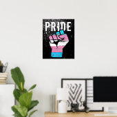 Trans Pride Fist Poster (Thuiskantoor)