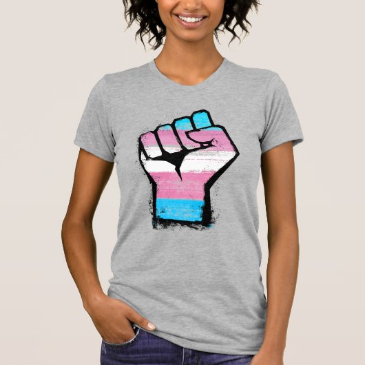 Trans Pride Fist T-shirt (Voorkant)