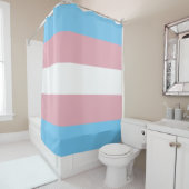 Trans Pride Flag Douchegordijn (In situ)