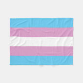 Trans Pride Flag Fleece Deken (Voorkant (Horizontaal))