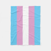 Trans Pride Flag Fleece Deken (Voorkant)