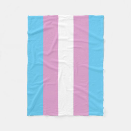 Trans Pride Flag Fleece Deken (Voorkant)