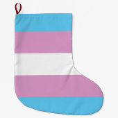 Trans Pride Flag Grote Kerstsok (Voorkant)