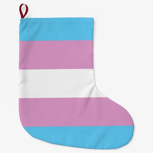 Trans Pride Flag Grote Kerstsok (Voorkant)